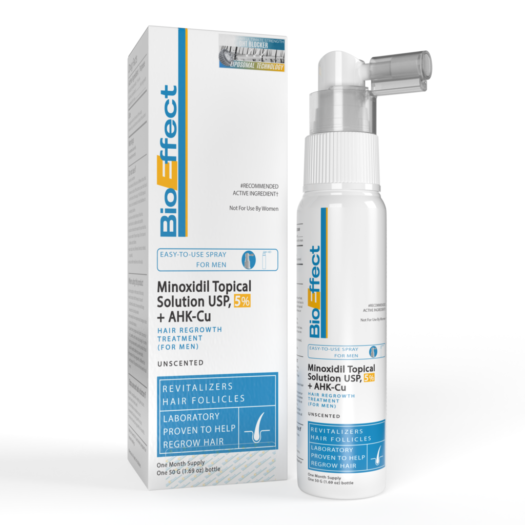 Bio-effect Minoxidil topically treatment hair loss.