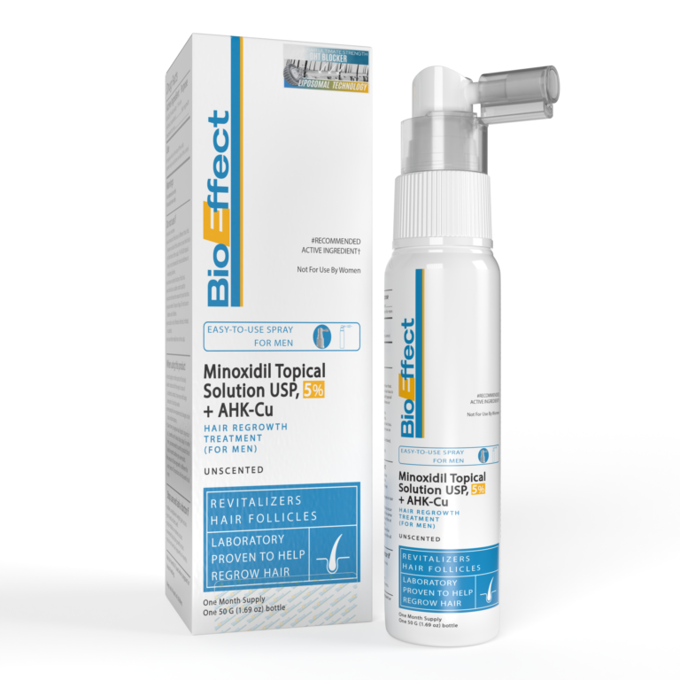 Bio-effect Minoxidil topically treatment hair loss.